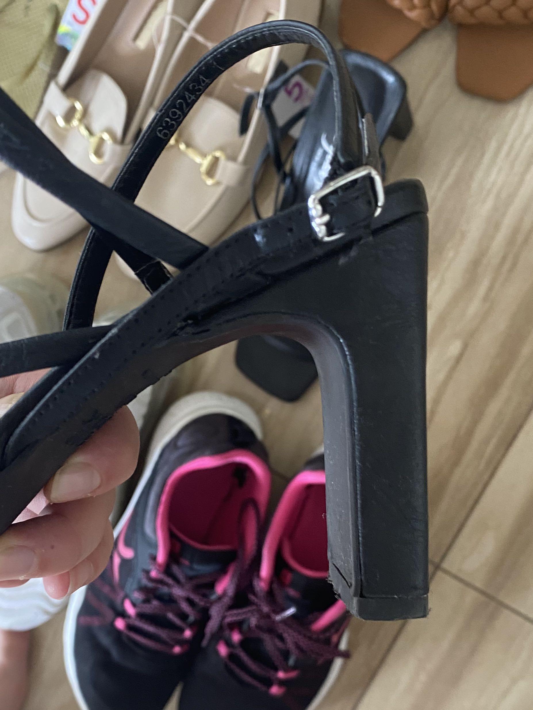 New Look Black Strappy heels Women s Fashion Footwear Heels on Carousell