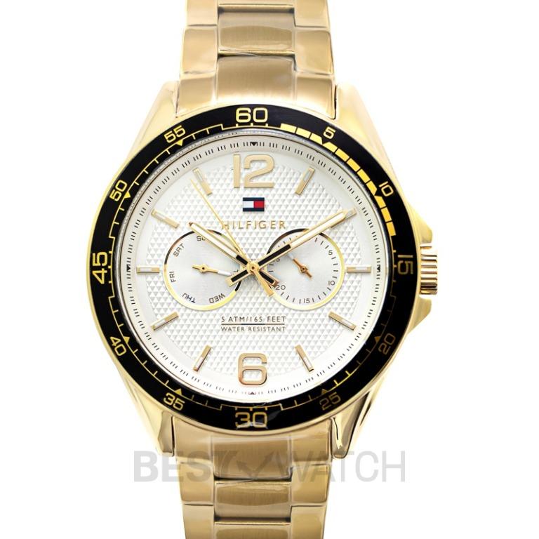 NEW Tommy Hilfiger Quartz White Dial Stainless Steel Men s Watch 1791365