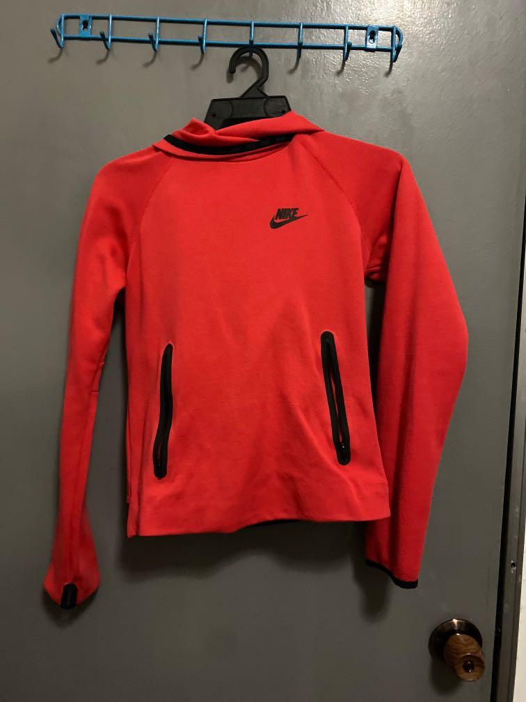 nike red jacket shirts & tops