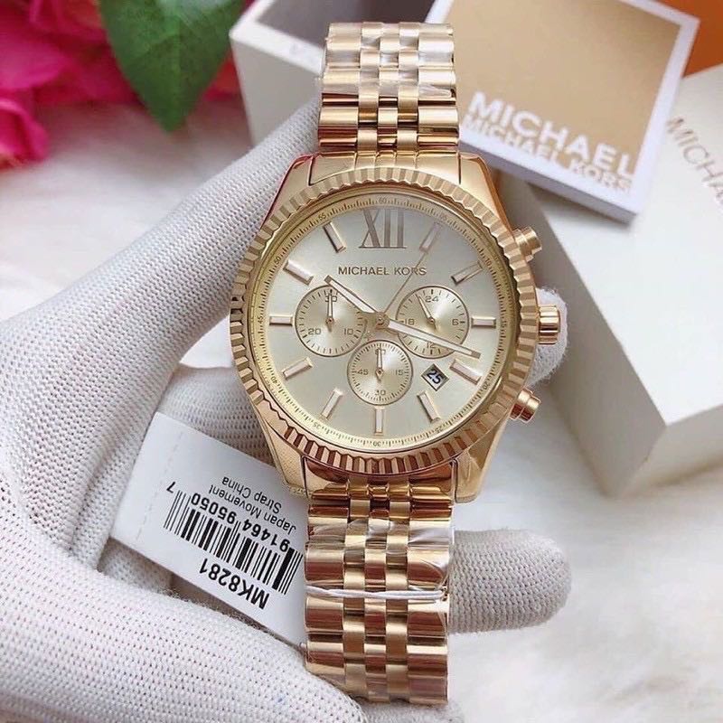 100% Michael Kors Watch Men Gold Mk8281 