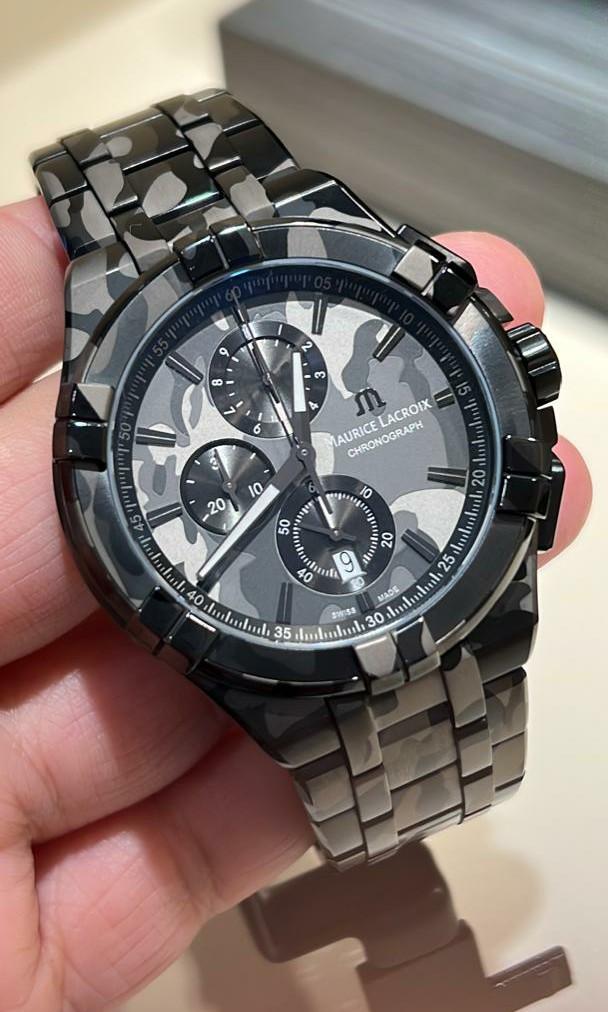 OwnOne MAURICE LACROIX AI1018 PVB02 336 1 Aikon Chronograph 44mm Camo Limited Edition