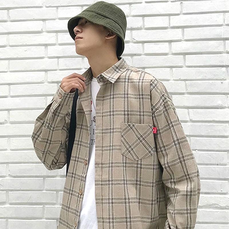 Oversized checkered polo