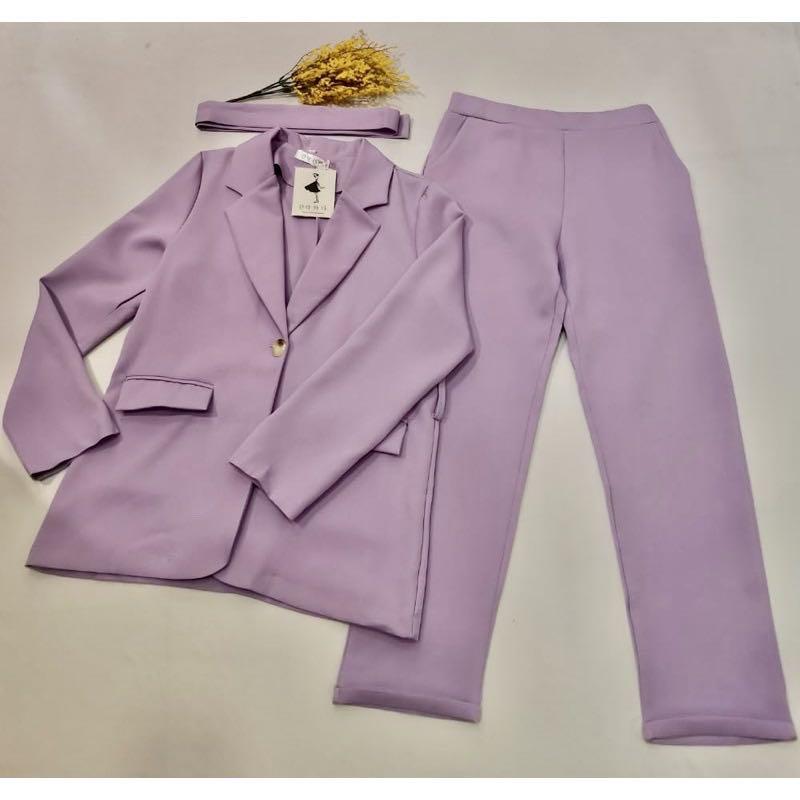 Purple blazer set Women s Fashion Dresses Sets Sets or