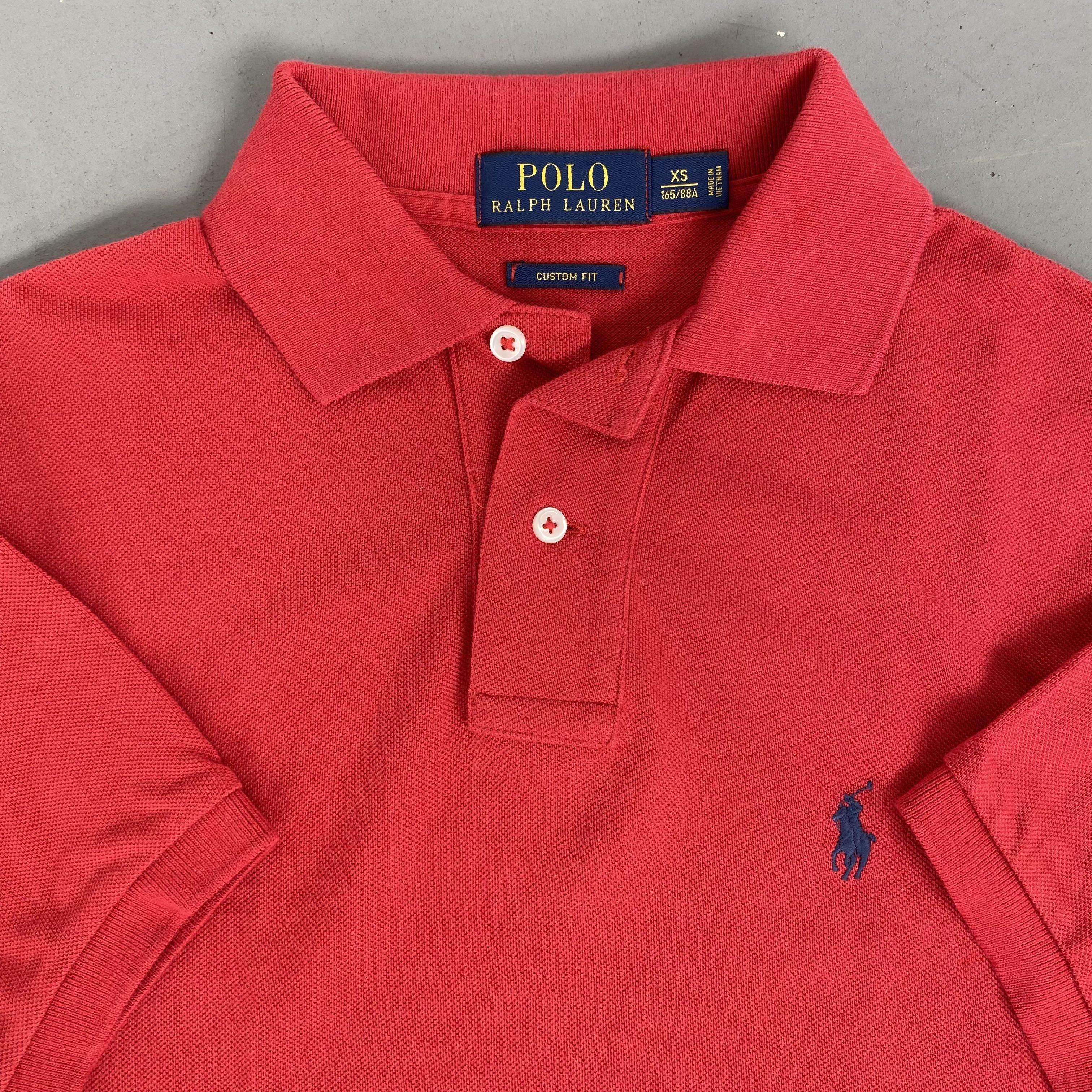 Red polo top ralph lauren shirt