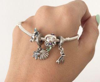 ‼️sale‼️ authentic pandora. Disney ariel little mermaid charms. 980 each! Take all 3500. (With bracelet 5300)