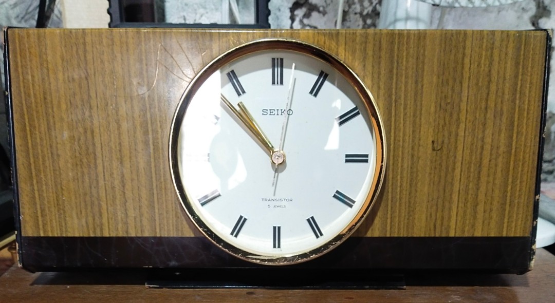 Seiko Transistor 5 Jewels Desk Clock, Furniture & Home Living, Home