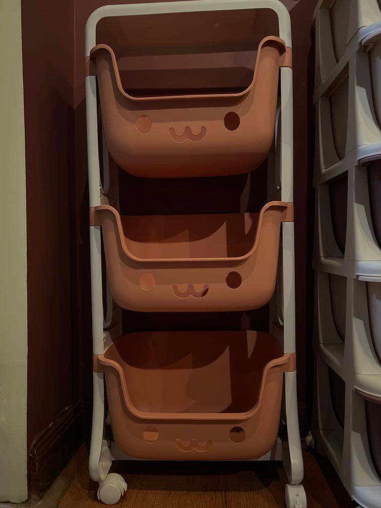 Storage rack (Category: Shelves, Cabinets & Racks) located in Quezon City. Submitted by stuffandmoreee (Listing ID 1131922114, Image 1). Description: Displayed in baby’s room.