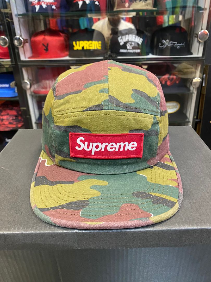 Supreme Camo Camp Cap, Men's Fashion 