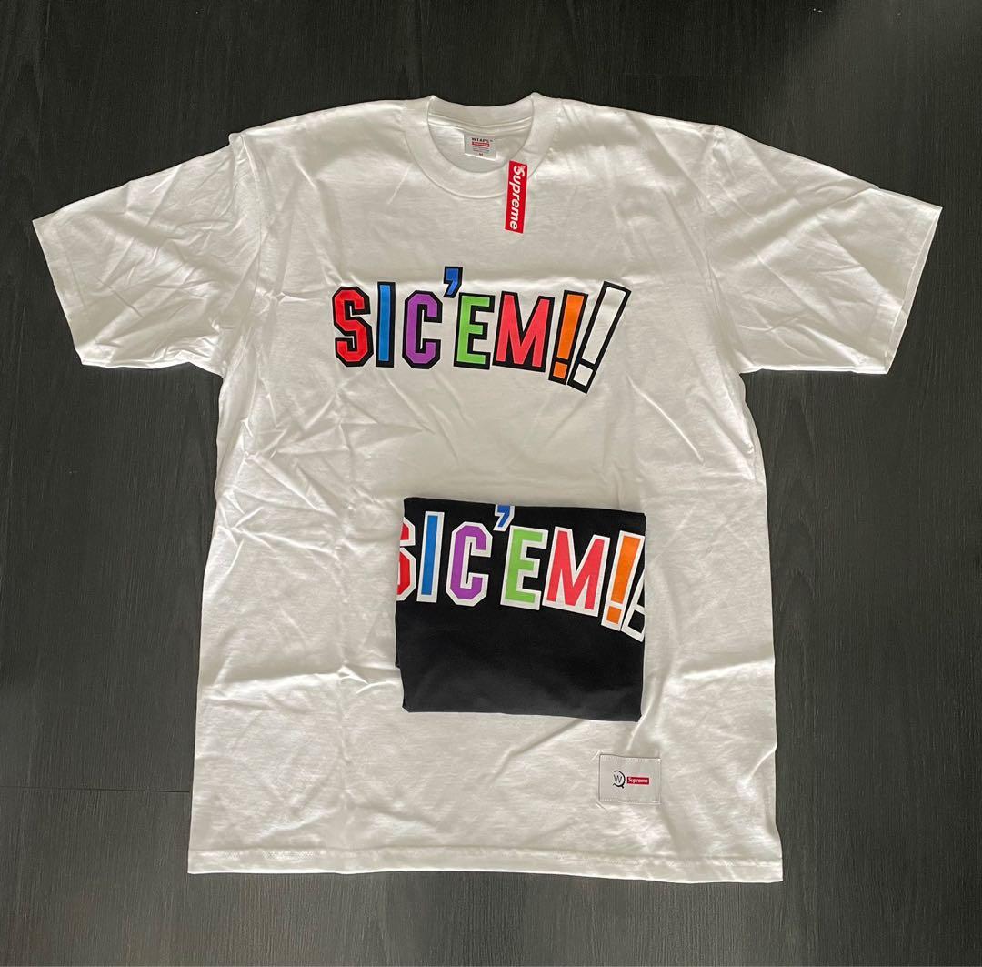 Supreme x Wtaps Sic Em Tee Black n White Men s Fashion Tops
