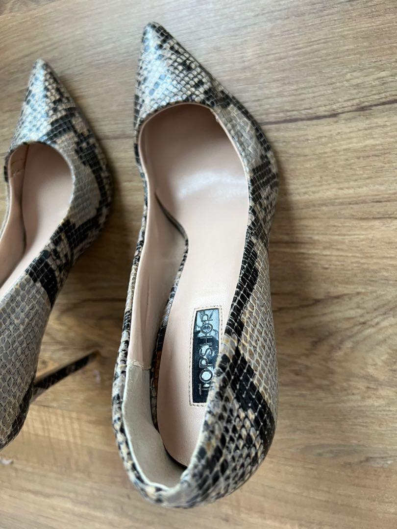 TOPSHOP Snake Skin Pump Stiletto Heels