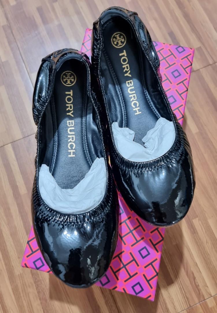 Tory burch eddie patent ballet sale flat
