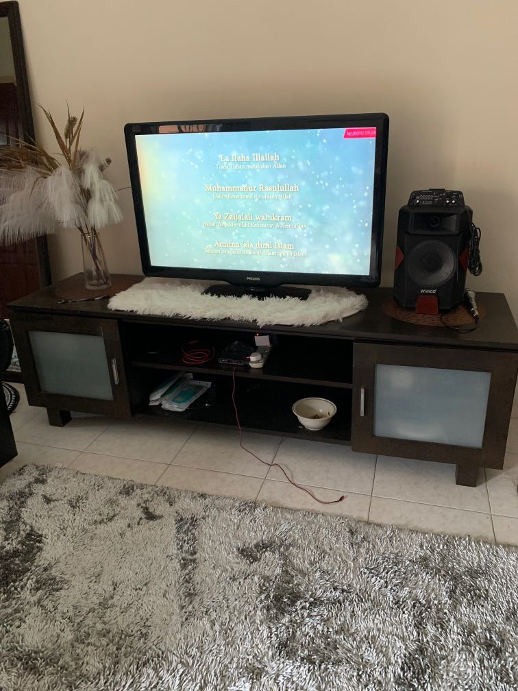 TV kayu jati cermin on Carousell
