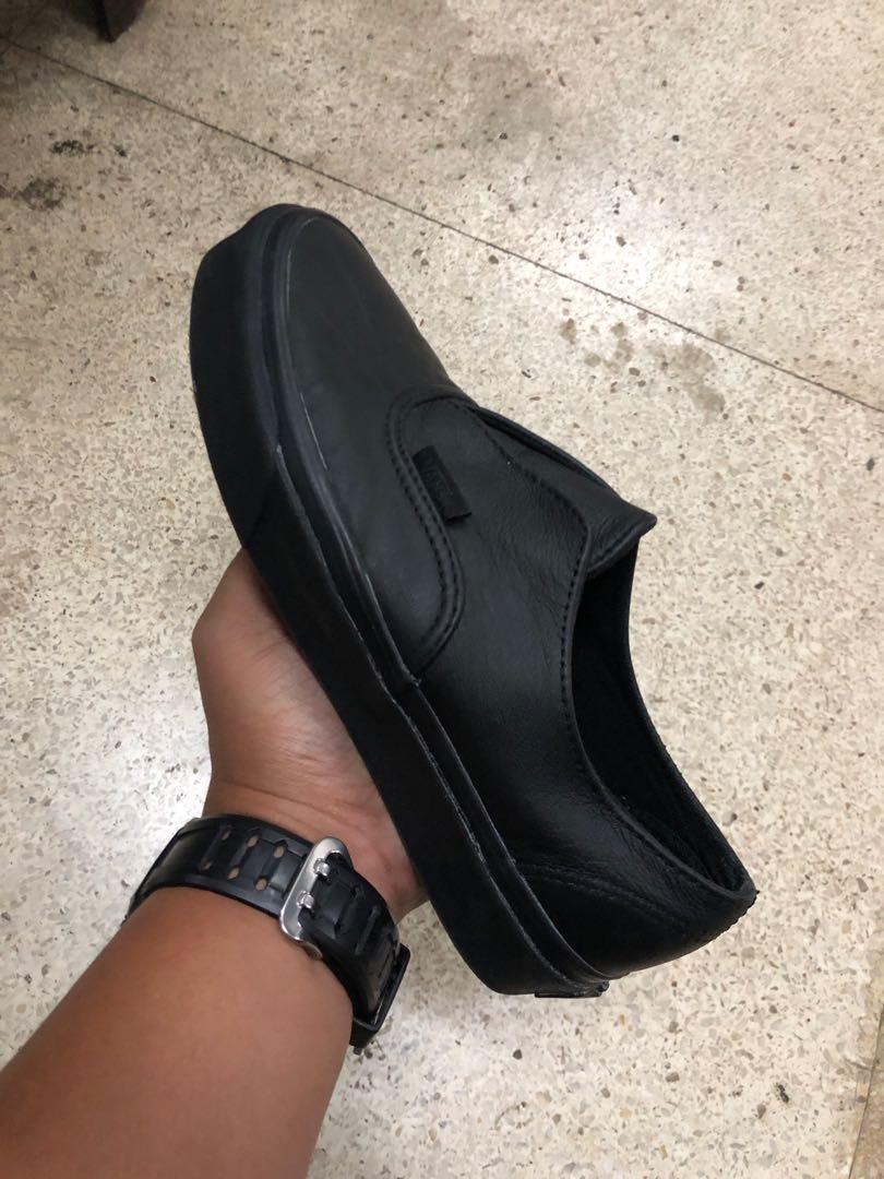 Vans 721356 Rare Leather Slip On Black(6.5 US), Women's Fashion, Footwear, Sneakers Carousell