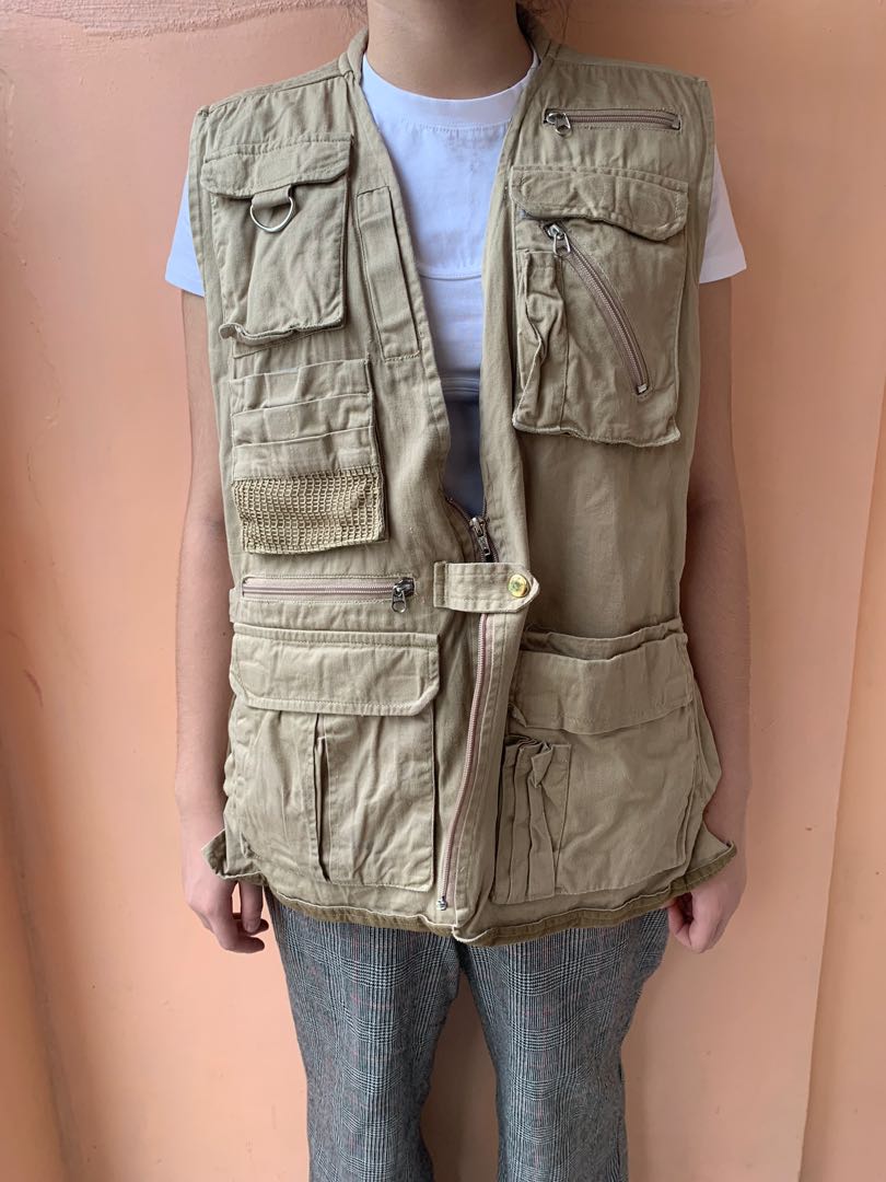 Vintage Multipocket Safari Vest, Men's 