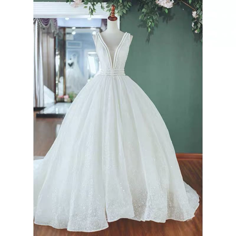 White crystal hotsell wedding dress