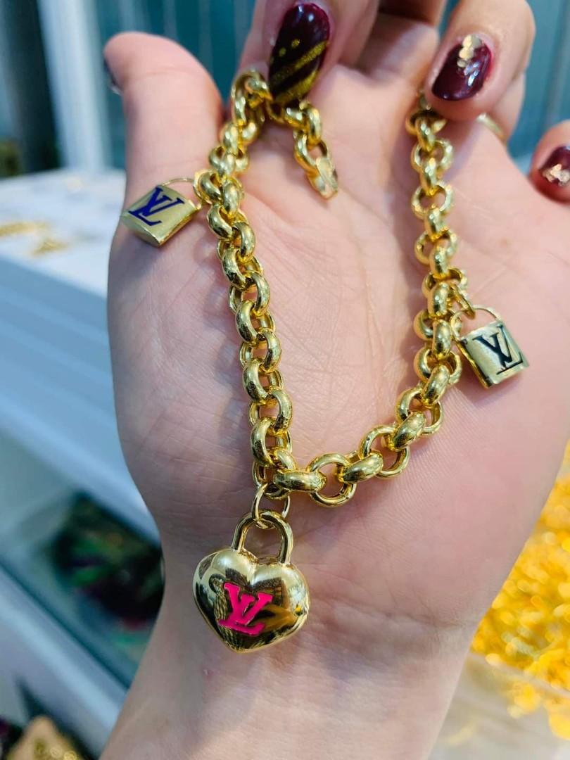 LOUIS VUITTON GOLD CHARM BRACELET