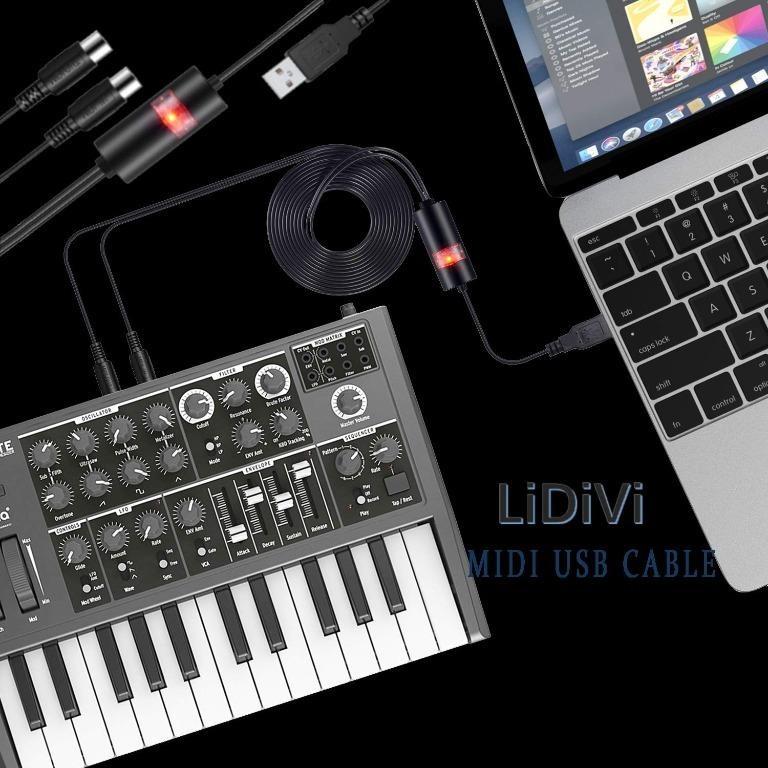 LiDiVi MIDI to USB in Out Cable
