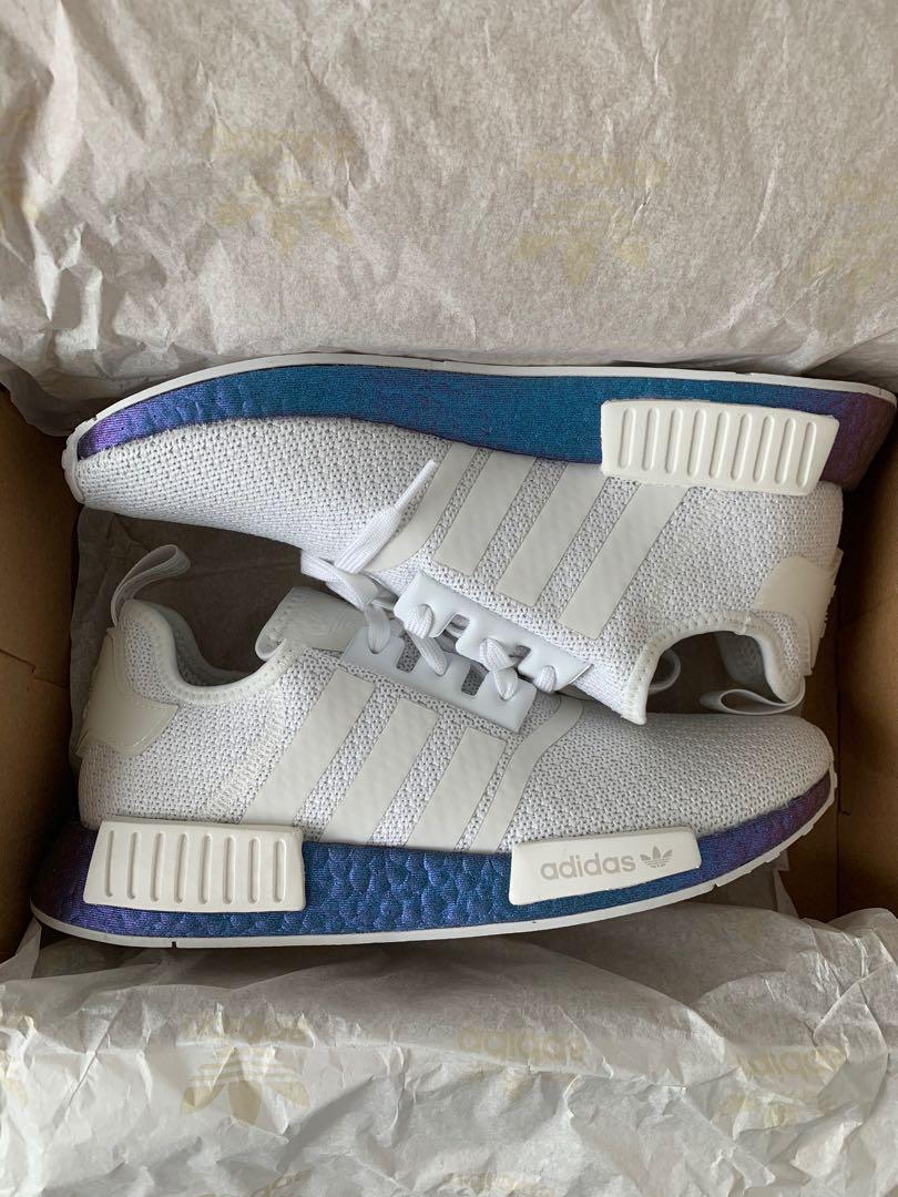 Adidas NMD R1 US9.5 UK9 Silver Metallic Cloud White