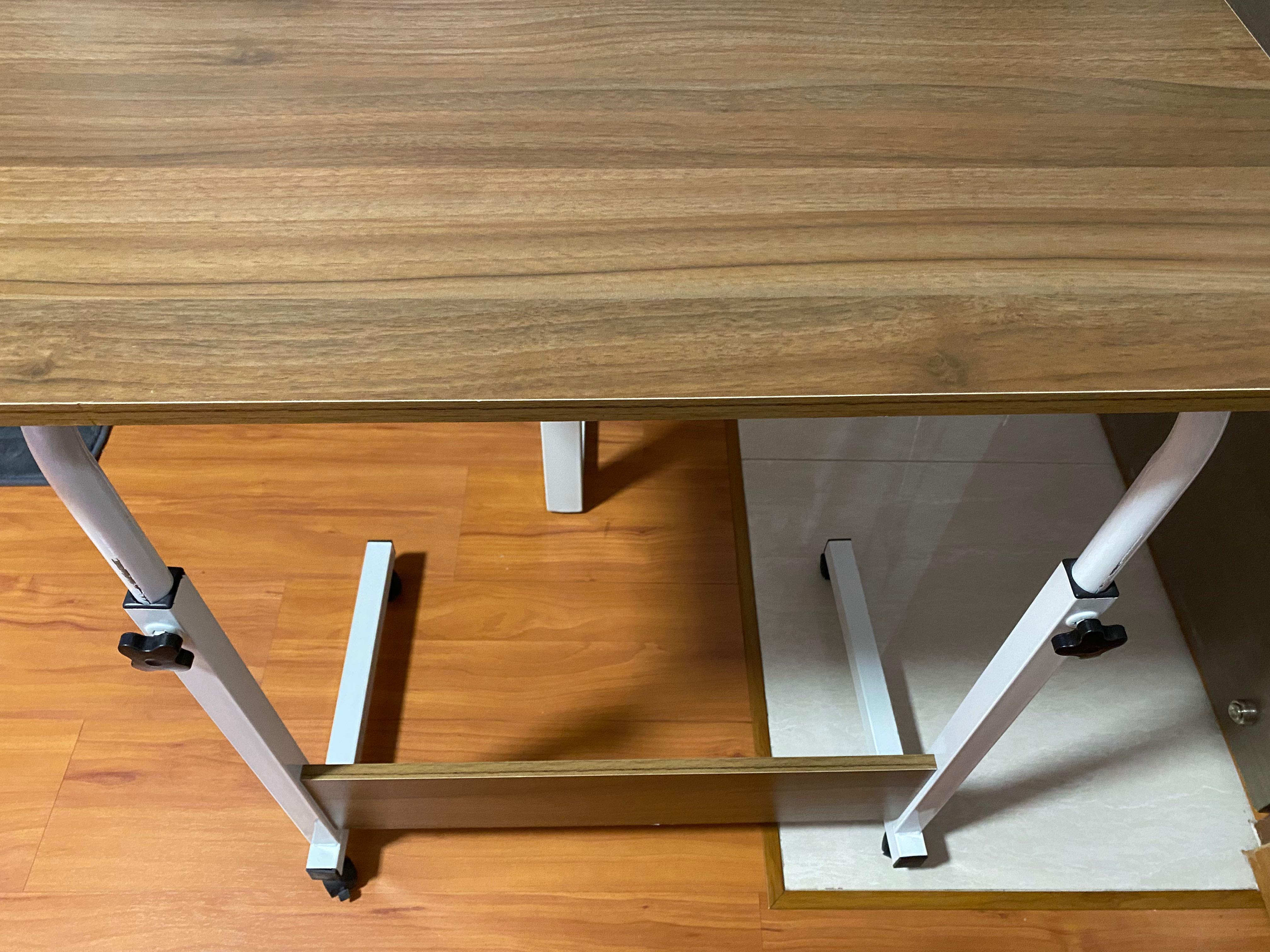 Adjustable height Bedside table with wheels (80cm x 40cm), Furniture