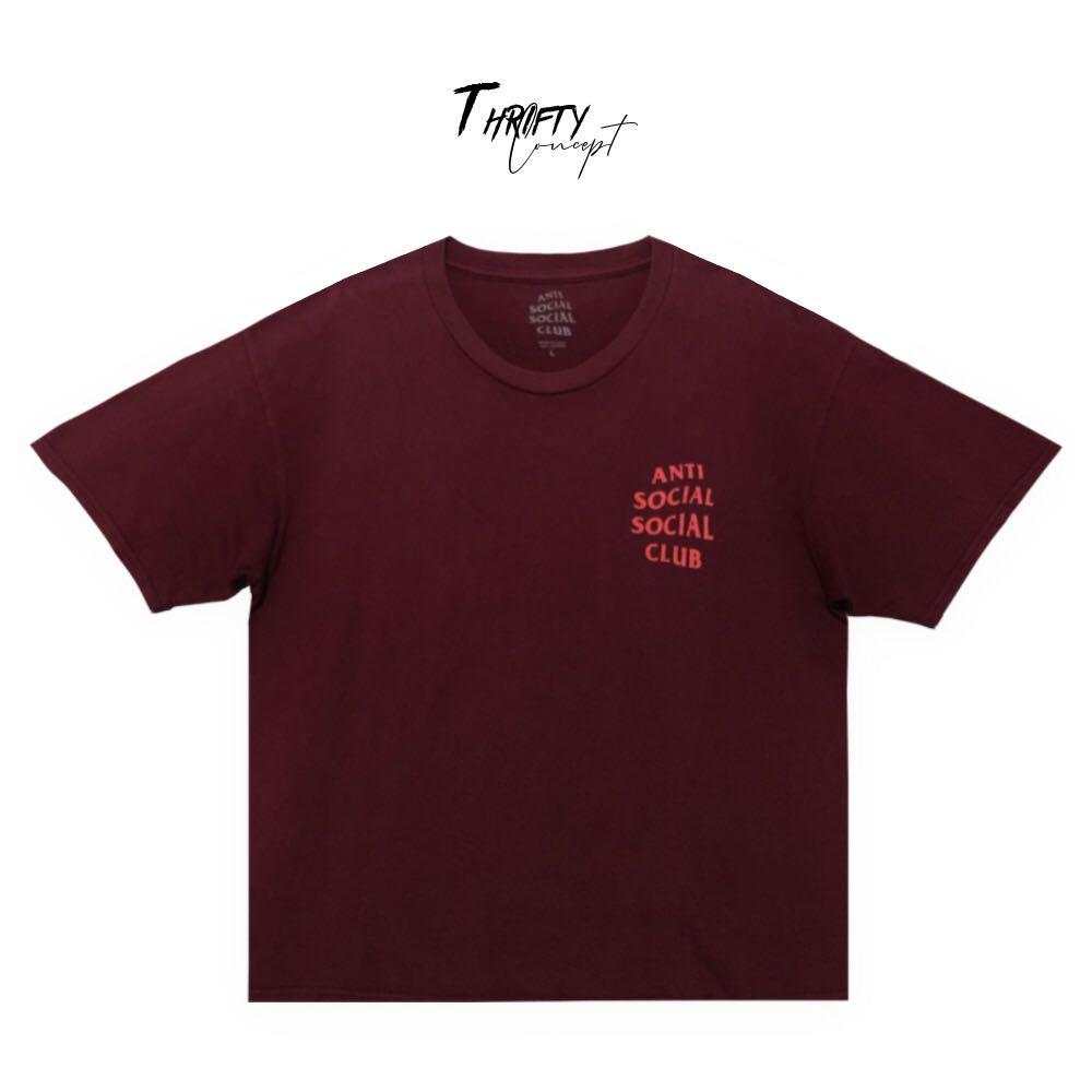 Anti Social Social Club Maroon Colorway Boxy Fit