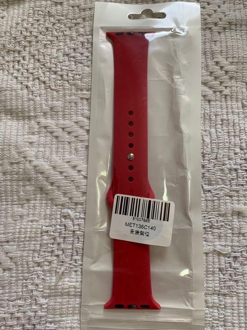 Apple Watch Straps (Category: Luxury Watches) located in Quezon City. Submitted by tinamartinez (Listing ID 1132068451, Image 2). Description: Preloved Apple Watch Straps Not original; bought online P200 each / get 3 for P500 Red Navy Blue Black.