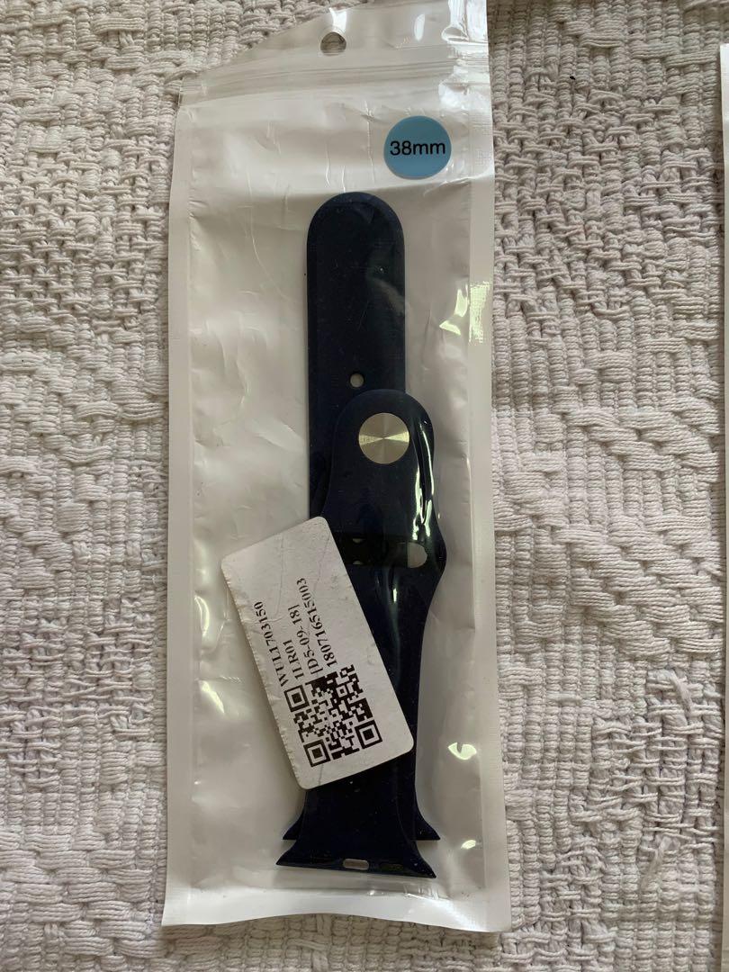 Apple Watch Straps (Category: Luxury Watches) located in Quezon City. Submitted by tinamartinez (Listing ID 1132068451, Image 3). Description: Preloved Apple Watch Straps Not original; bought online P200 each / get 3 for P500 Red Navy Blue Black.