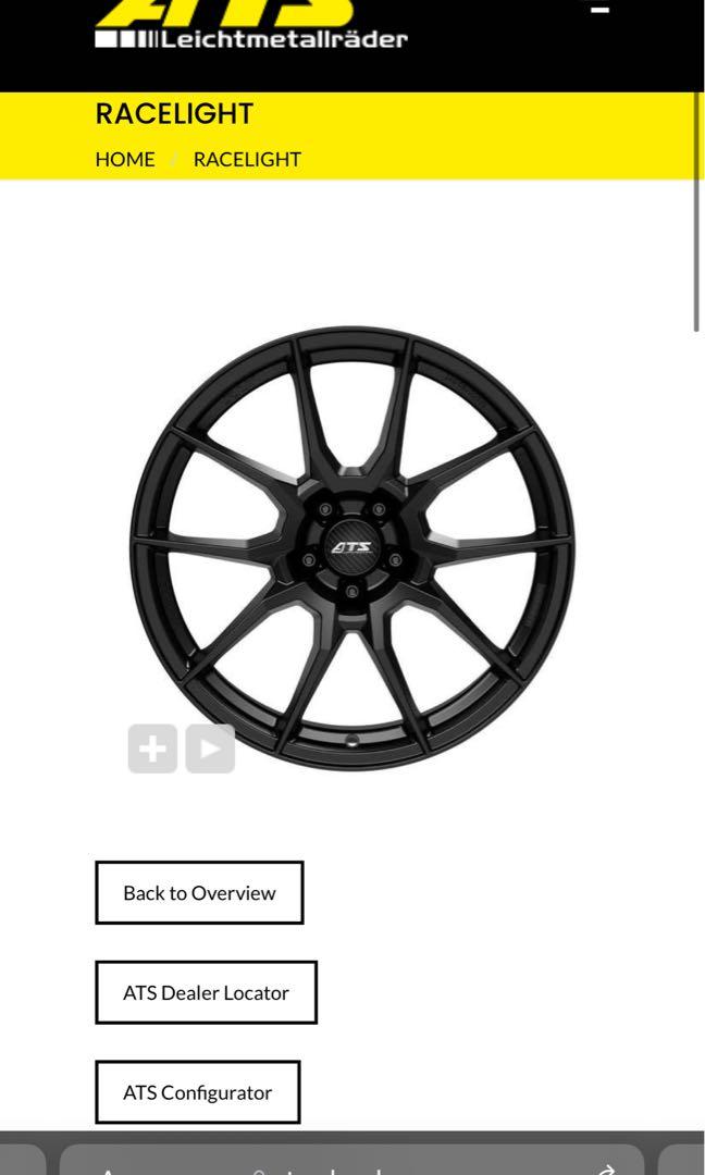ATS Racelight 19 for Audi, Auto Accessories on Carousell