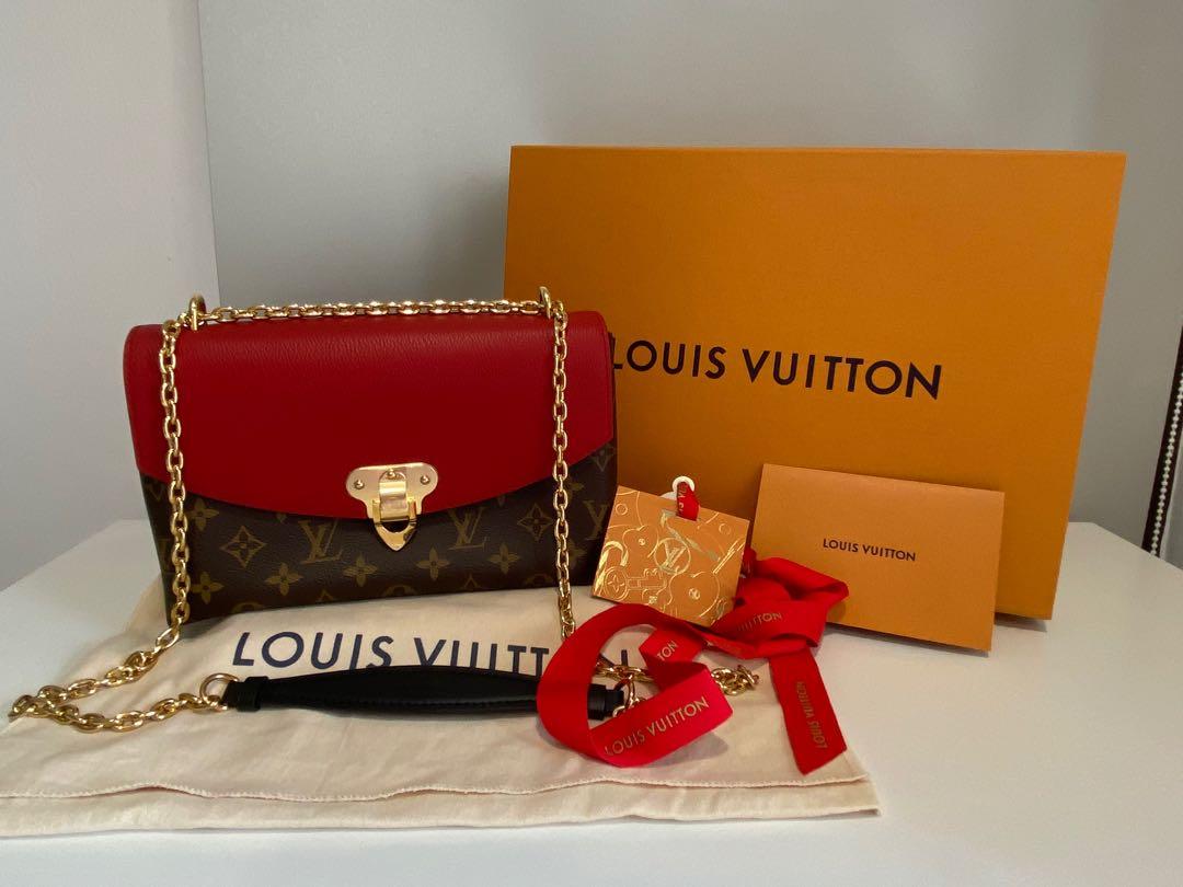 Louis Vuitton Saint Placide M43713 Red Monogram Canvas and Calf Leathe -  MyDesignerly