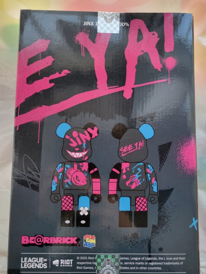 Bearbrick Jinx 400%+100% (LOL), 興趣及遊戲, 玩具& 遊戲類- Carousell