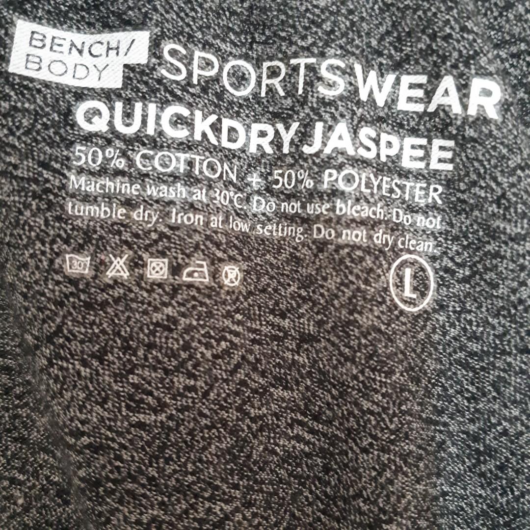 BENCH QUICKDRY GRAY SPORTSWEAT SHIRT LARGE (Category: Activewear) located in Manila. Submitted by nuttypupper (Listing ID 1132012609, Image 3). Description: Used 3 times. RFS: declutter. MOP: Gcash/ Paymaya.