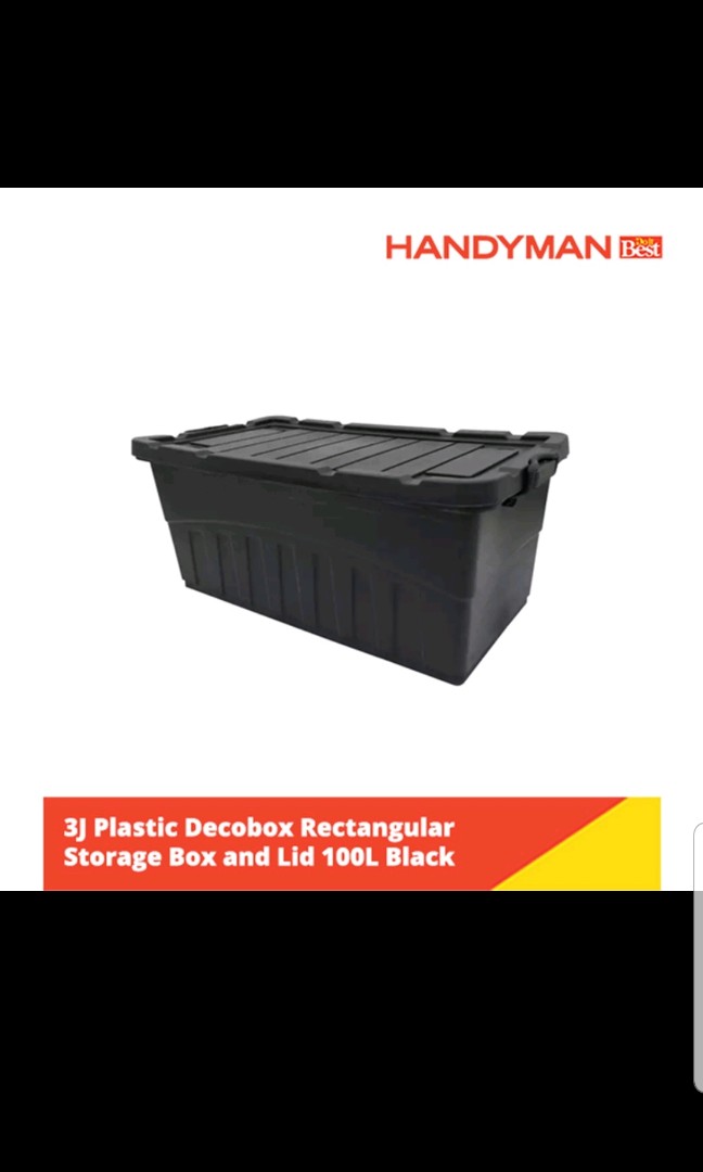 Black Storage Box, Furniture & Home Living, Home Improvement & Organization, Storage Boxes