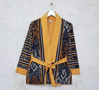 Blazer Kombinasi Tenun Batik Kerja Unik size M-L Aqila Clothing