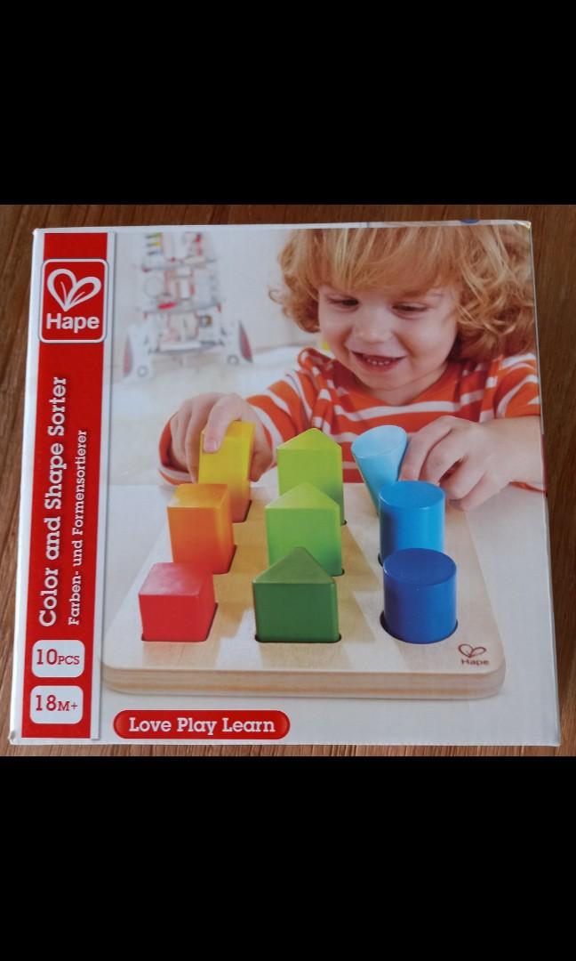 BNIB Hape Color and Shape Sorter, Babies & Kids, Infant Playtime on