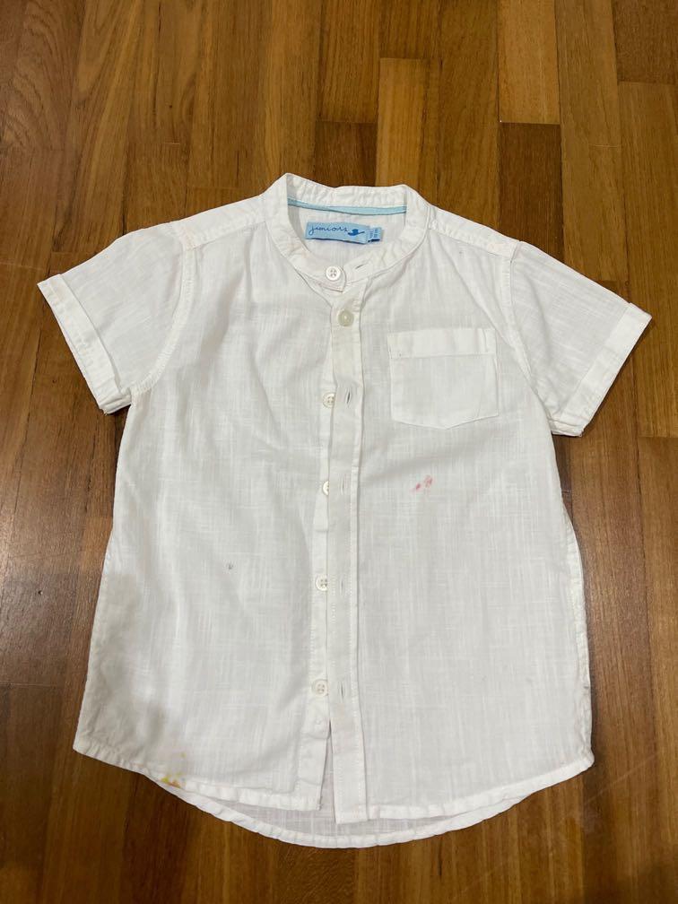 Boy White Linen Shirt, Babies & Kids, Boys' Apparel, 4 to 7 Years on