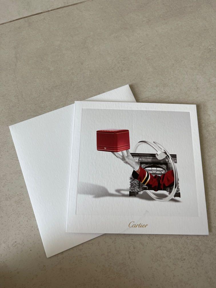 Cartier gift card and envelope Luxury Accessories on Carousell