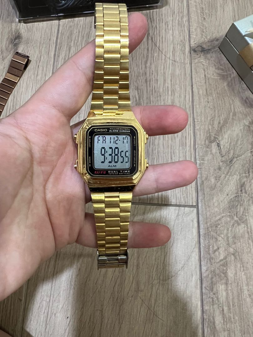 Casio a178w gold top