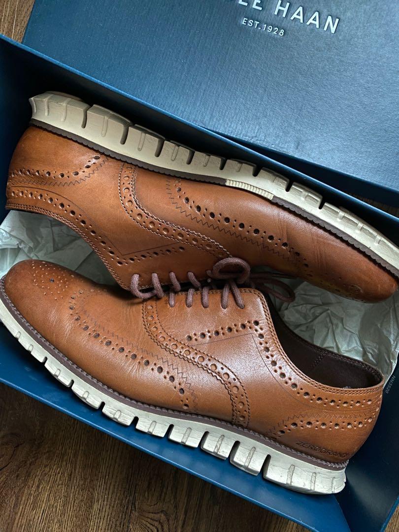 Cole Hann Zero Grand Wing Oxfords (Category: Casual Shoes) located in Mandaluyong City. Submitted by _luxe4less (Listing ID 1132024508, Image 3). Description: Best 10.5 US British Tan Oxfords Box included Used less than 10 times .