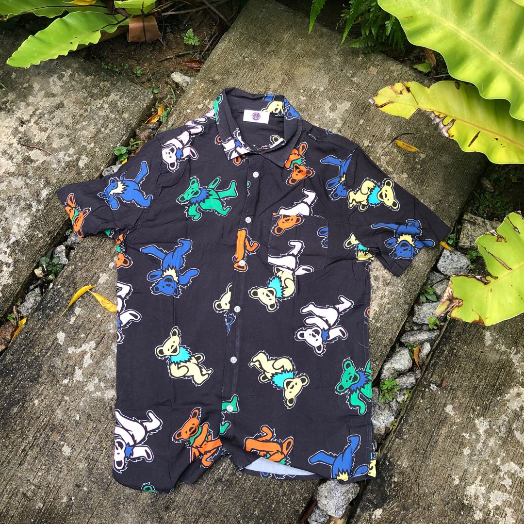 Cotton On Grateful Dead Band Hawaii Rayon Button Shy Men S Fashion Clothes Tops On Carousell