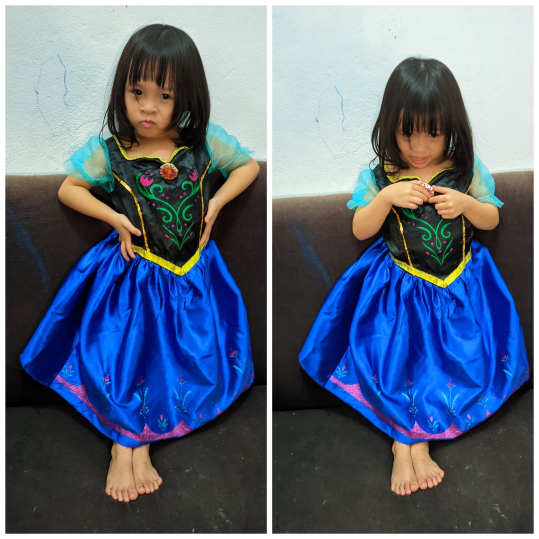 Disney anna dress costume 3-6 yrsold 