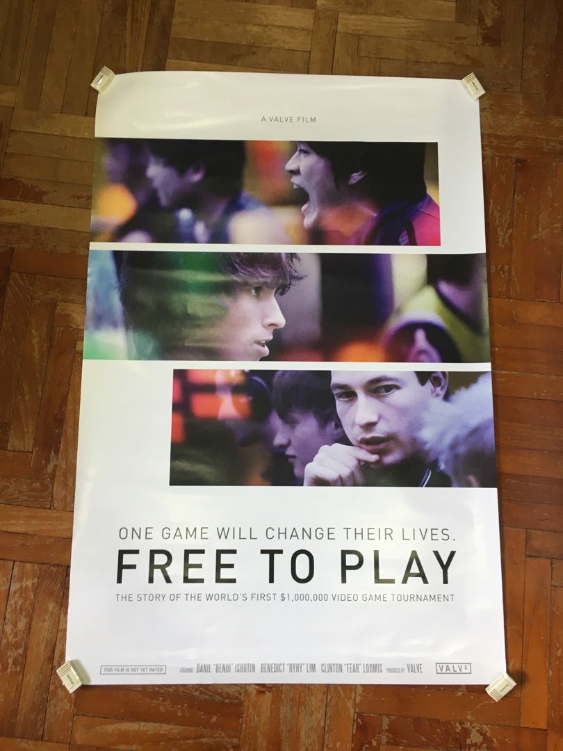 Minimal poster for 'Free to Play' -- a documentary about the DotA