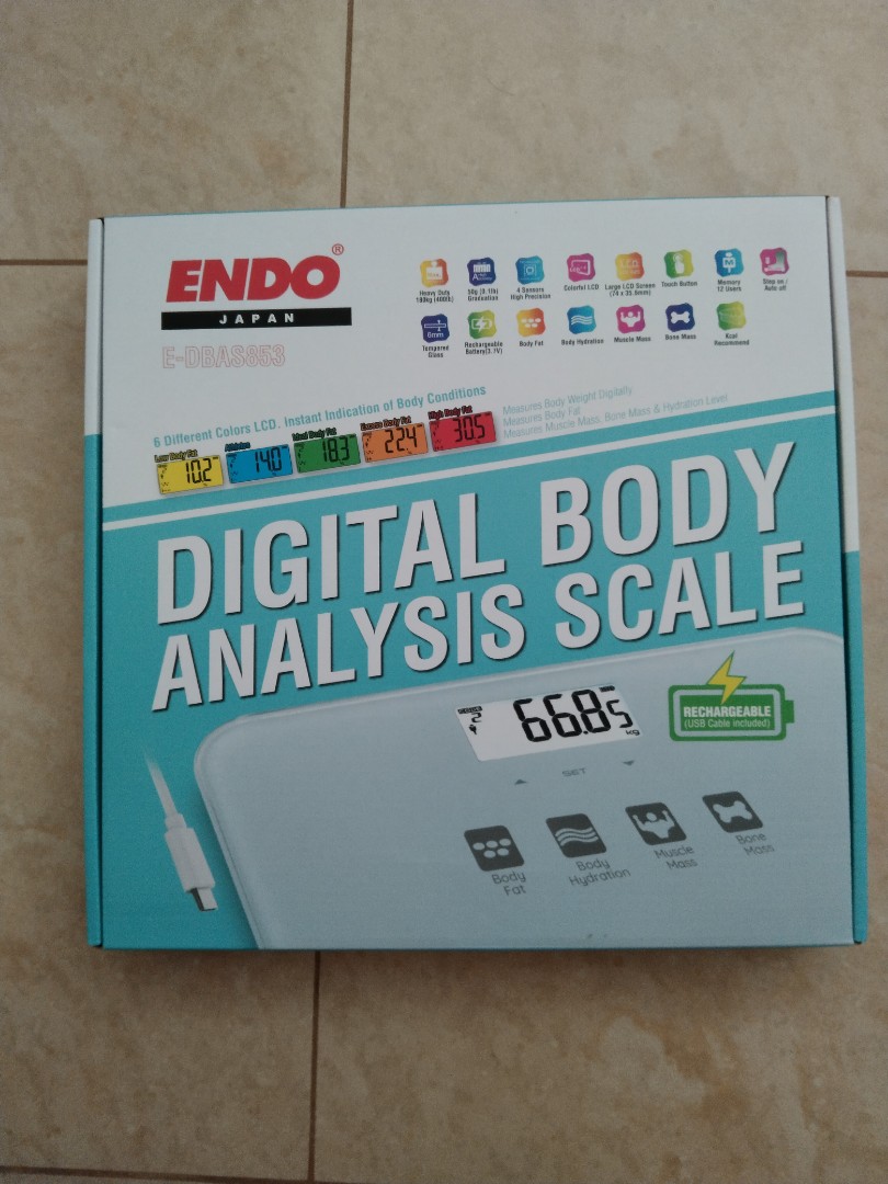 Endo Digital Body Scale, Health & Nutrition, Health Monitors & Weighing