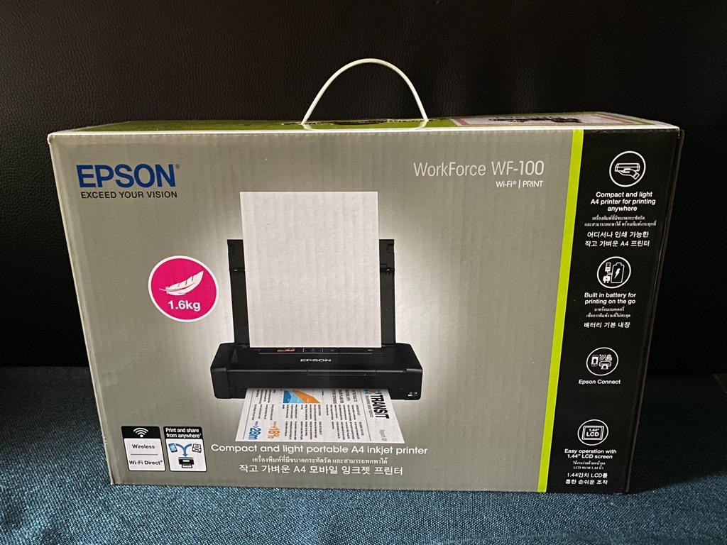 全新Epson WorkForce WF100 wireless portable printer 輕便無線流動打印機, 電腦＆科技