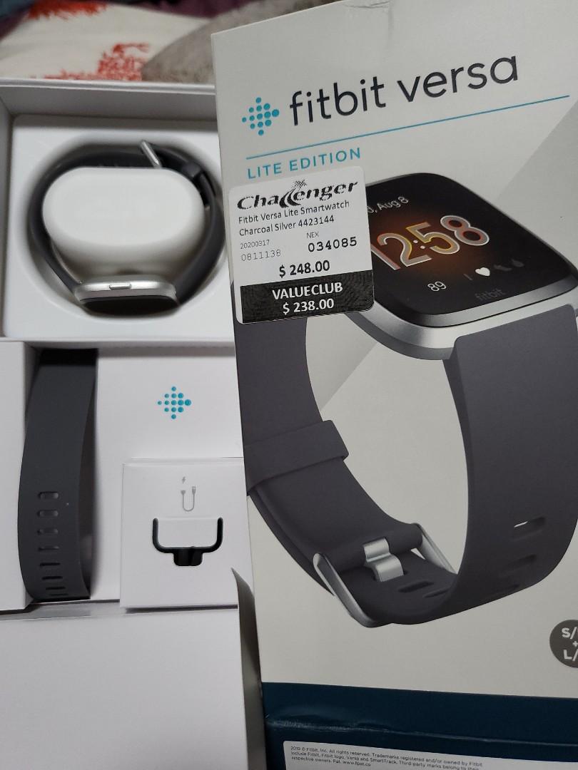 Fitbit versa lite edition charcoal online