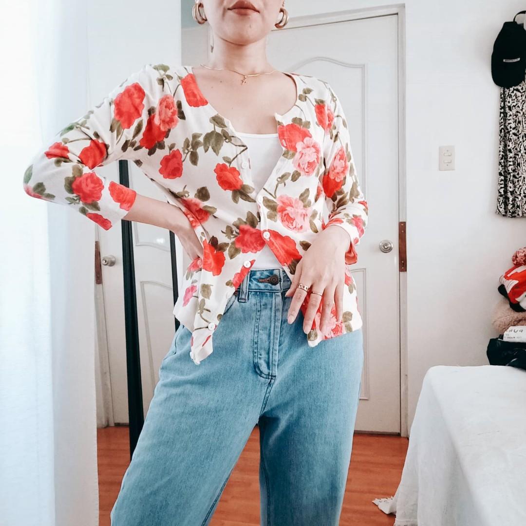 forever 21 floral cardigan