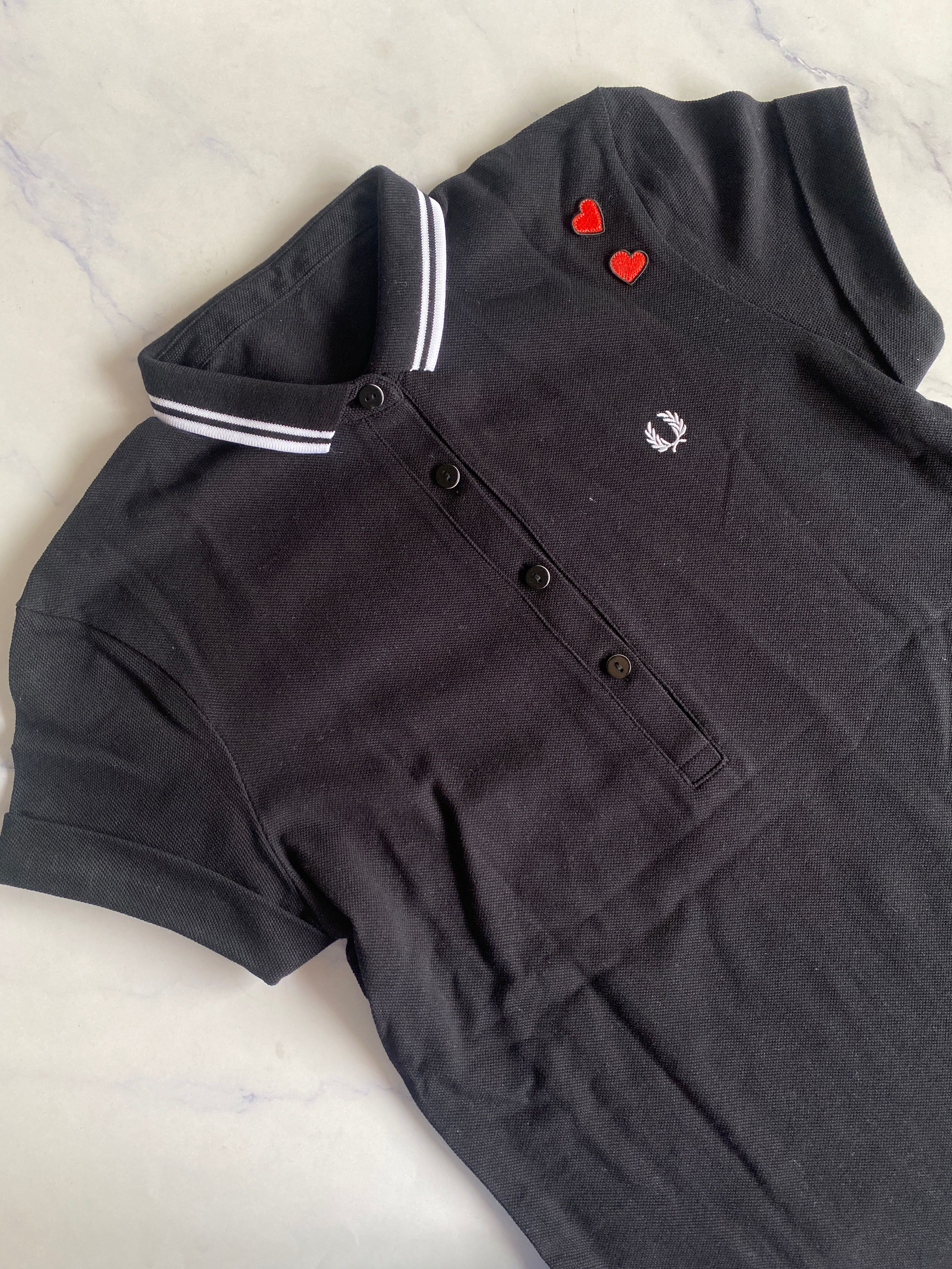 Fred Perry Black Polo Shirt Dress with 