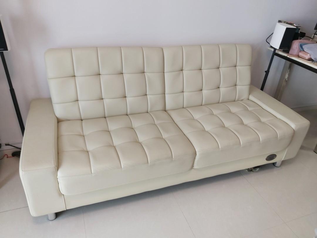 Seahorse Sofa Bed (Half Leather), Furniture & Home Living