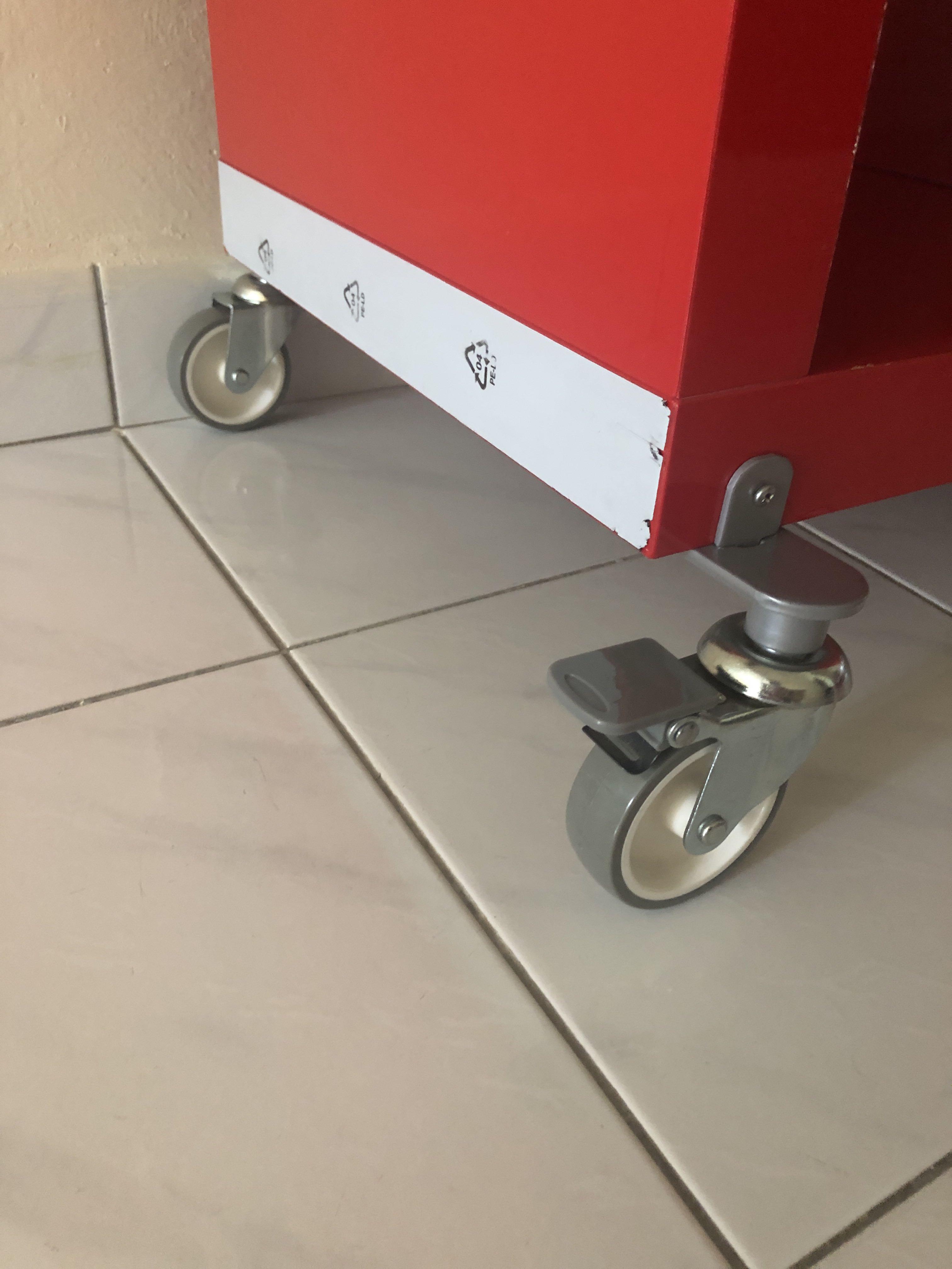 Ikea shelving unit with wheels, Furniture & Home Living, Furniture