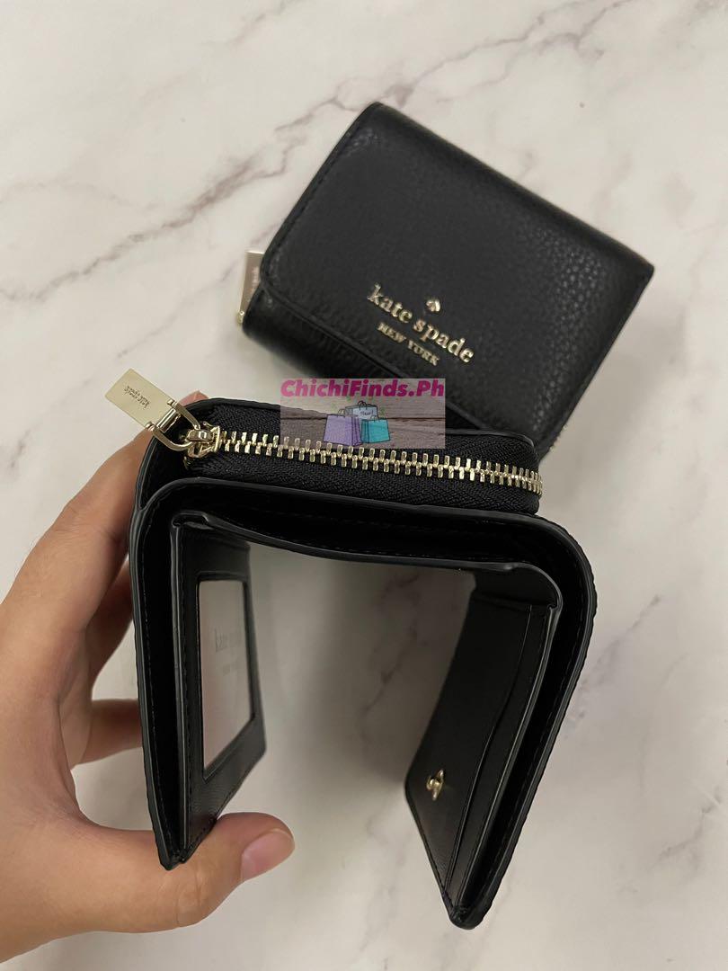 Kate Spade Leila Small Trifold Continental Wallet in Black Kate Spade Leila Small Trifold Continental Wallet in Black