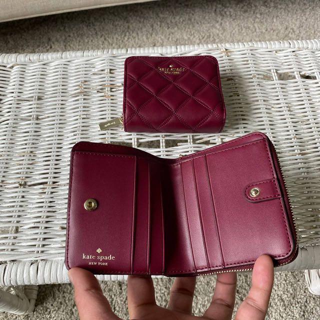KATE SPADE NATALIA SMALL ZIP AROUND WALLET, Women's Fashion, Bags