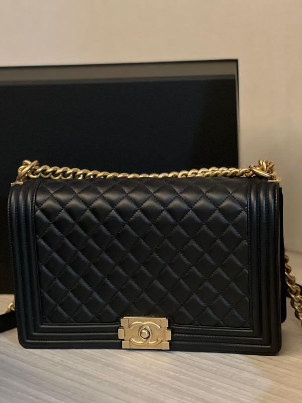 Chanel large boy bag gold hardware store